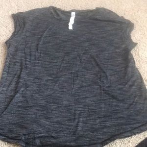 Lululemon grey marled cap sleeve T-shirt size 10